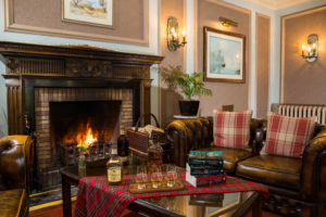 Open fire at Cringletie House