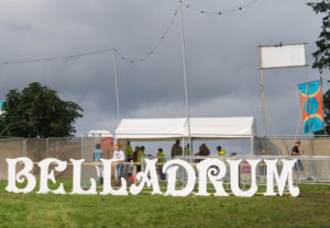 Big letter sign at Belladrum festival, Scotland