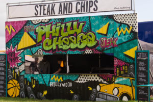 Food stall at Belladrum festival, Scotland