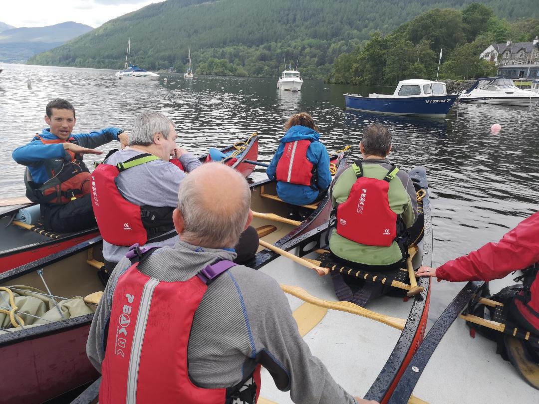 Wee Adventures, Aberfeldy. Adult group out canoeing 