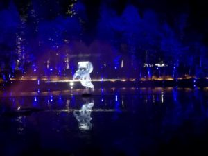 Enchanted Forest light display of a spaceman